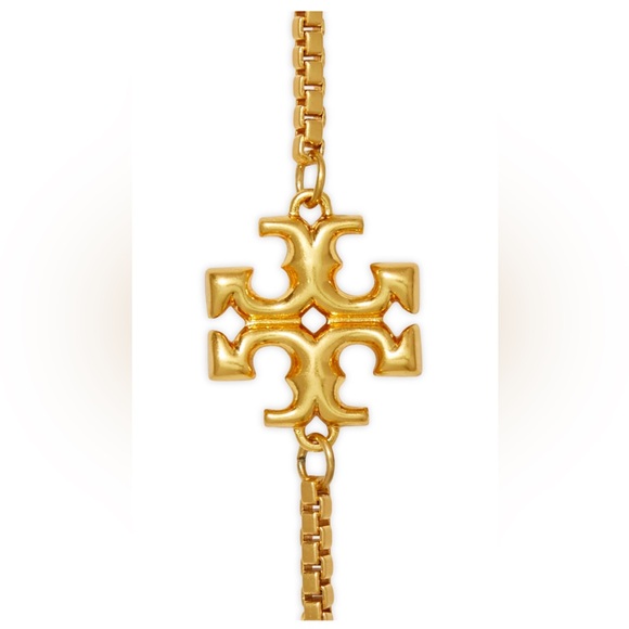 NWT Tory Burch Kira 18K Gold-Plate & Enamel Long Necklace - Picture 4 of 12